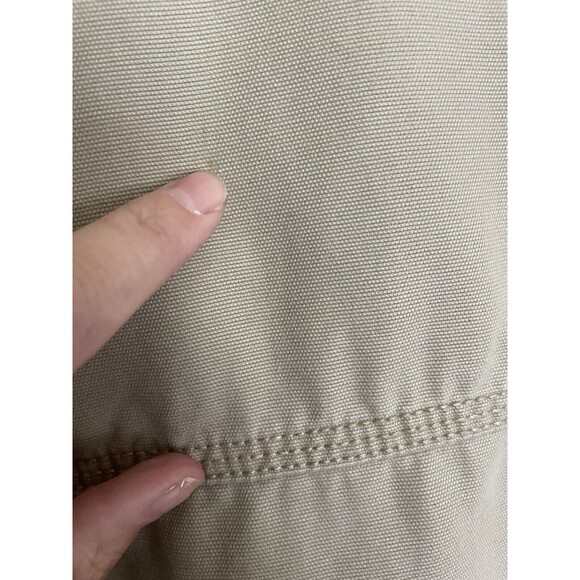 Eddie Bauer Seattle USA Tan Beige Light Brown Size L Jacket Zip Up Long Sleeve - Picture 9 of 14